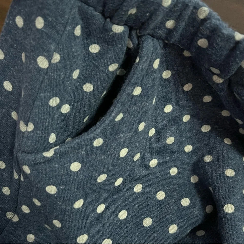 Mini Boden Skirt Girls Size 11-12 Years Blue White Polka Dot Fleece Lined - Picture 4 of 6